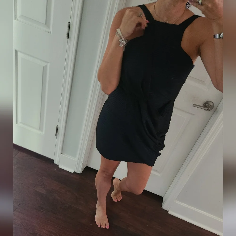 Three Floor Textured Twist Front Mini Dress 💙💙